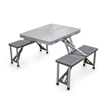 Picnic Time Oniva Aluminum Folding Picnic Table w/ Seats