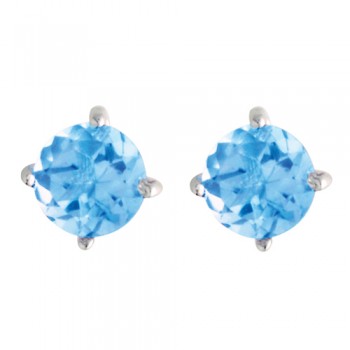 Jilco 5mm Blue Topaz Earrings