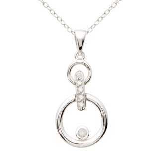 Jilco Sterling Silver Contemporary Diamond Necklace