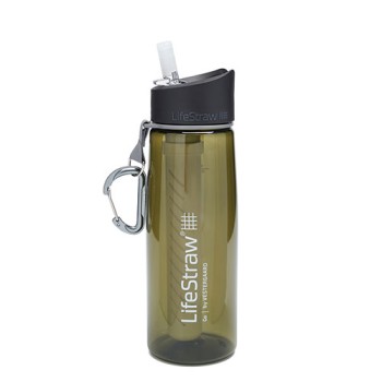 LifeStraw Go 22oz Filtered Water Bottle, Green