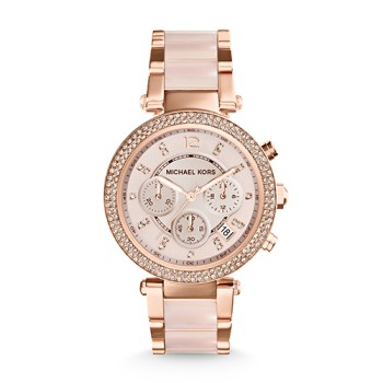 Michael Kors Ladies Parker Rose Gold-Tone SS Watch, Rose-Gold Dial
